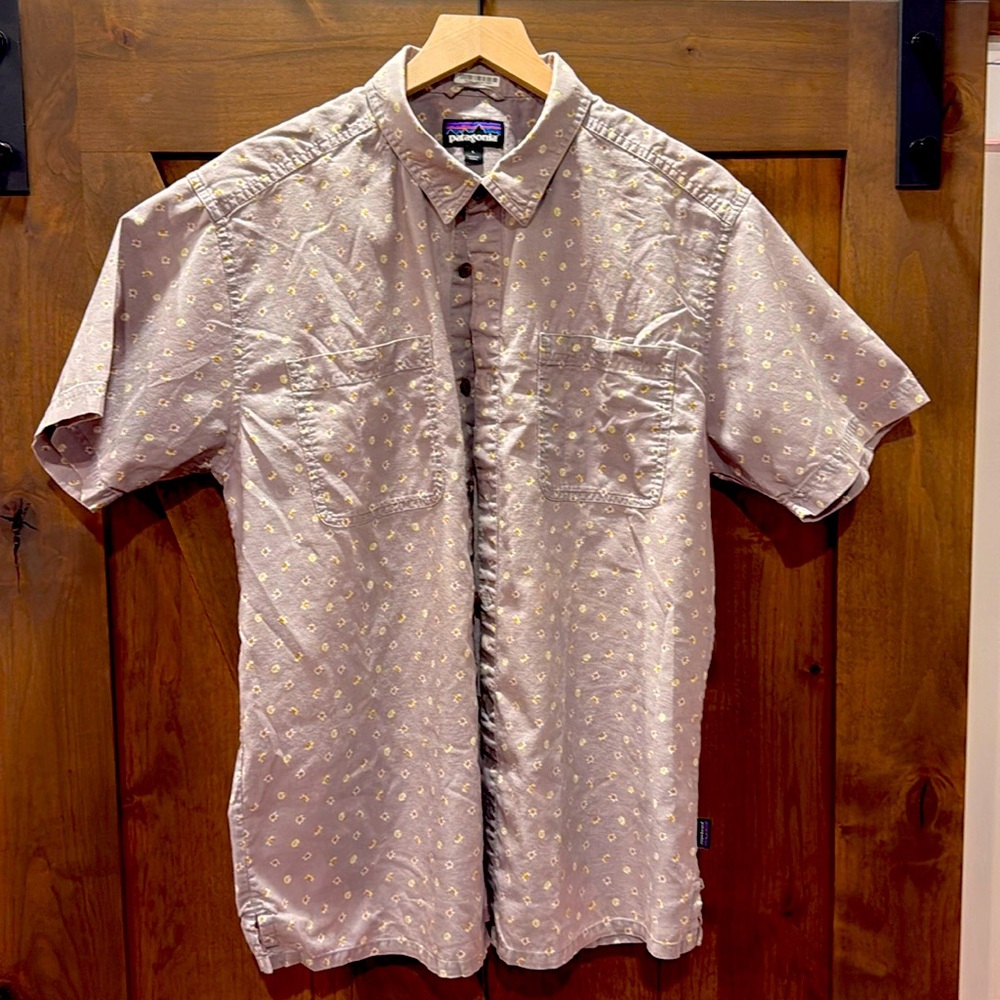 Men’s large button down shirt, purple